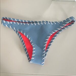 Triangle Blue Neoprene Bikini Bottom
